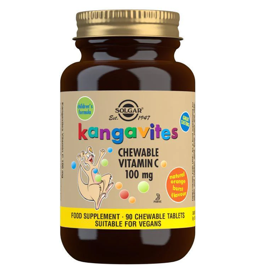 Kangavites Natural Orange Burst Vitamin C - 100 mg Chewable Tablets (90)